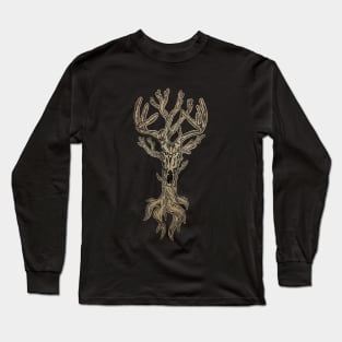 Deer Skull Tree Long Sleeve T-Shirt